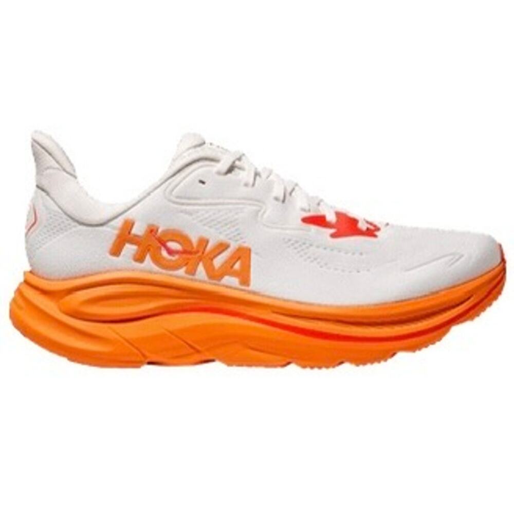 NIB Hoka Men's Clifton 10 Frost/Orange Zest Athletic Running Shoes Size 10D